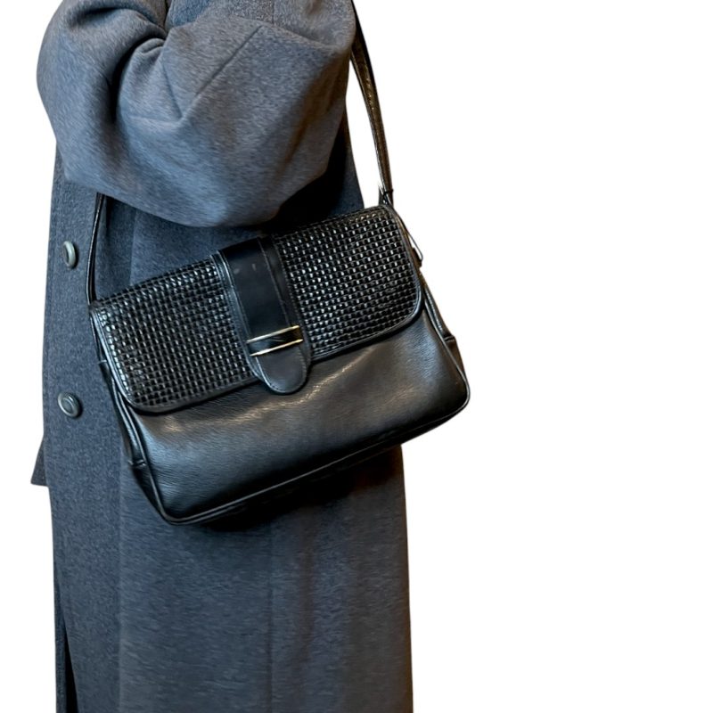 borsa in pelle nera