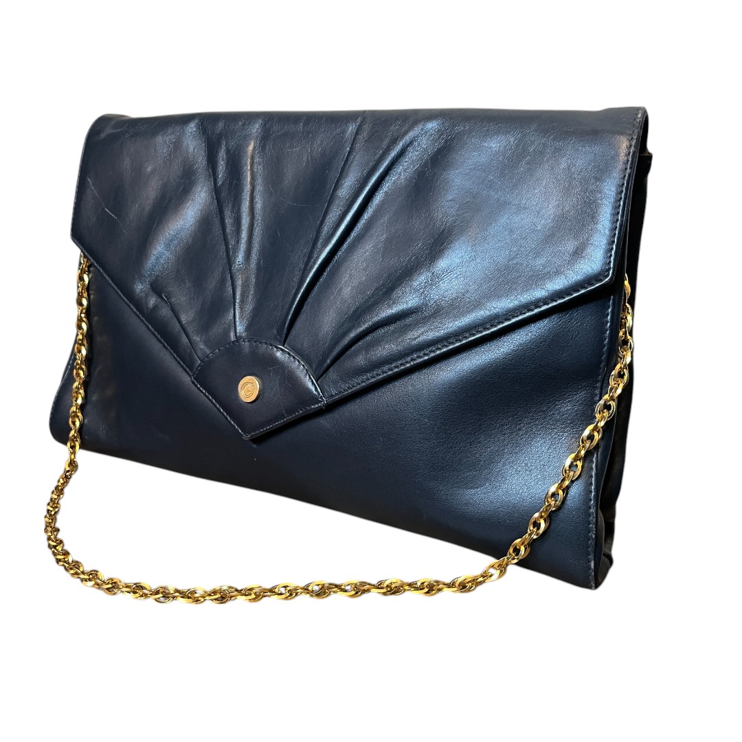 borsa blu tracolla oro-Photoroom (1) Borsa in pelle blu con tracolla oro