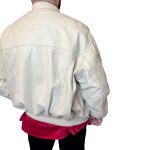 Bomber in pelle beige Think Pink