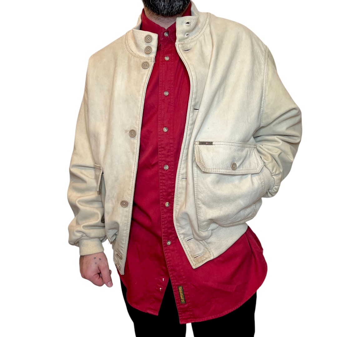 giacca pelle beige-Photoroom (3) Bomber in pelle beige Think Pink