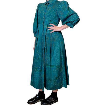 Abito verde manica tre quarti