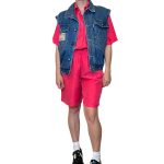 Tuta in seta fucsia