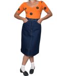 Body arancio a pois neri