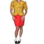 Camicia gialla con spalline