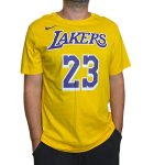 T-shirt gialla Lakers Nike