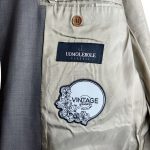 Blazer grigio-verde con inserti verdi