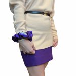 Mini gonna in lana viola