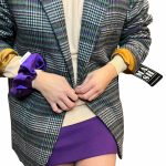 Mini gonna in lana viola