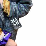 Blazer a quadri viola e verde Mash