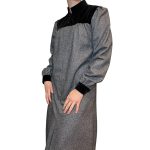 Abito vintage - 100% lana - grigio e nero