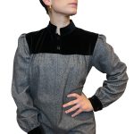 Abito vintage - 100% lana - grigio e nero