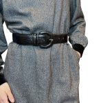 Abito vintage - 100% lana - grigio e nero