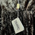 Abito vintage - velluto verde scuro