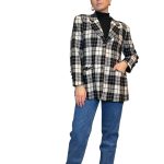 Stefanel - Blazer vintage - quadri bianco e nero