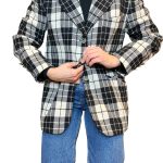 Stefanel - Blazer vintage - quadri bianco e nero