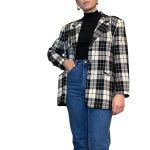 Stefanel - Blazer vintage - quadri bianco e nero