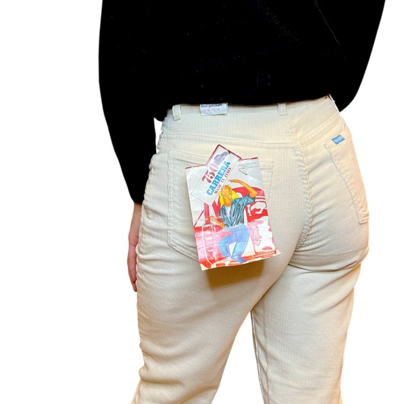Pantalone bianco in velluto Carrera