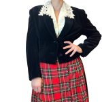 Blazer vintage - velluto nero