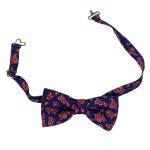 Vintage Groove Handmade - Papillon blu e rosso - 100% seta