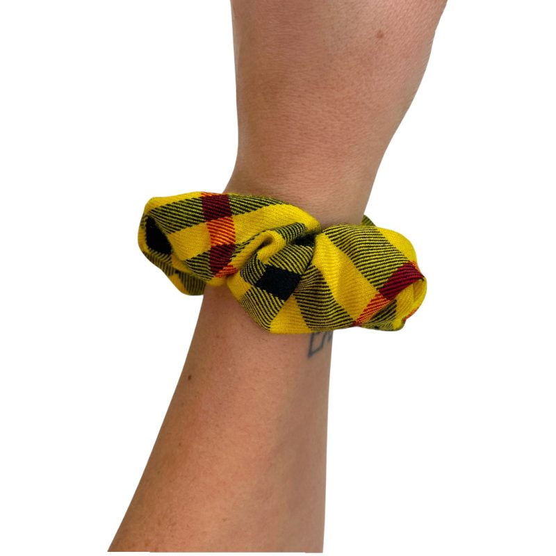 Vintage Groove Handmade - Scrunchie tartan giallo