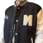 Bomber vintage bianco e nero