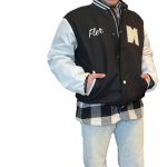 Bomber vintage bianco e nero