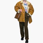 Borsa vintage - vera pelle marrone - effetto pitonato