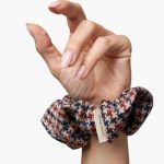 Vintage Groove Handmade - Scrunchie rosso e blu - 100% lana