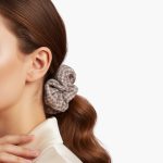 Vintage Groove Handmade - Scrunchie rosa e grigio - 100% lana