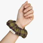 Vintage Groove Handmade - Scrunchie rosso e verde - 100% lana