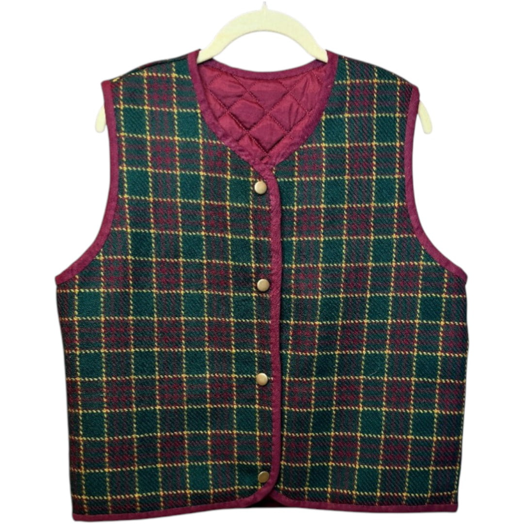 BORDEAUX LUNGO (3) Vintage Groove Sartoriale - Gilet double face - bordeaux - lungo - immagine 1