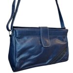 Borsa vintage - vera pelle blu