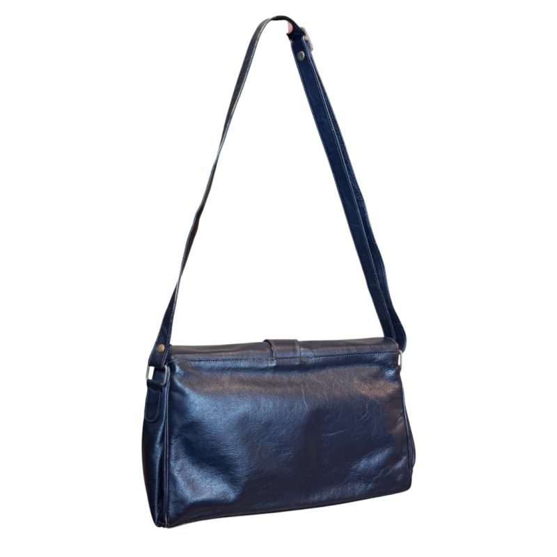 Borsa vintage - vera pelle blu