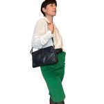 Borsa vintage - vera pelle blu