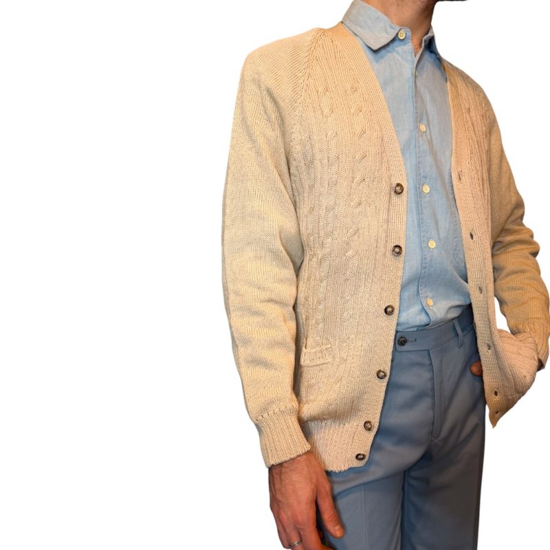 Cardigan con bottoni - beige