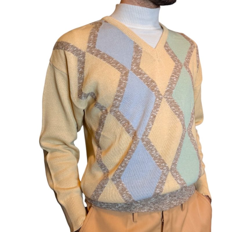 Maglione vintage - misto cotone- giallo