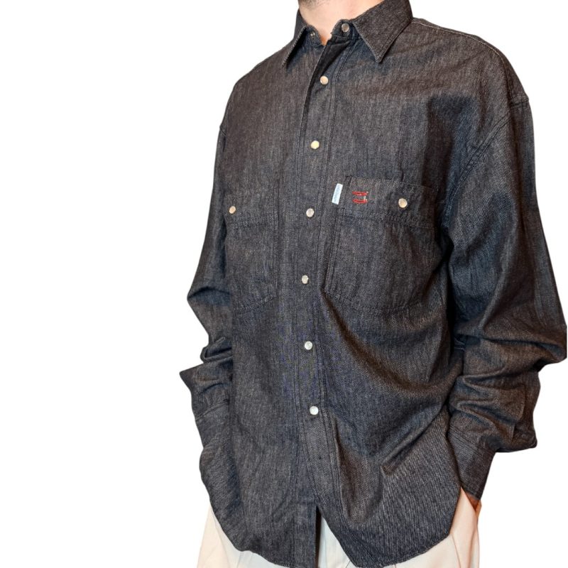 Casucci - camicia vintage in denim - nero