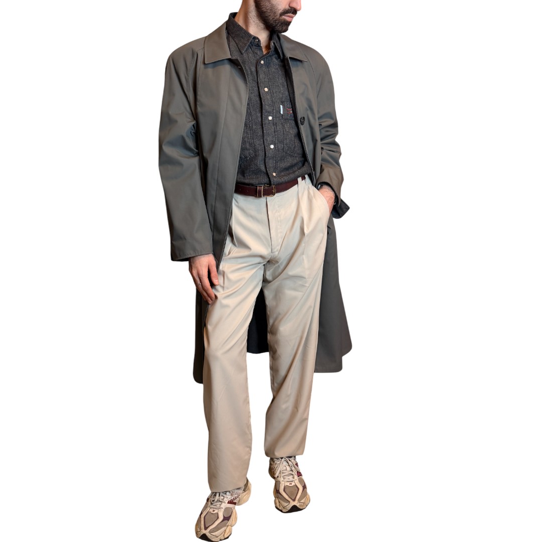 IMG_0809 Trench double face - lana e cotone - grigio scuro