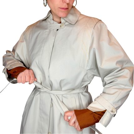 Trench bianco panna - con cintura