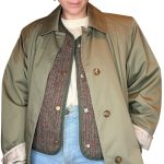 Vintage Groove Sartoriale - Gilet double face - verde scuro - lungo