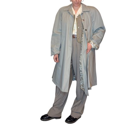 Trench grigio - con imbottitura floreale