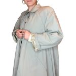 Trench grigio - con imbottitura floreale