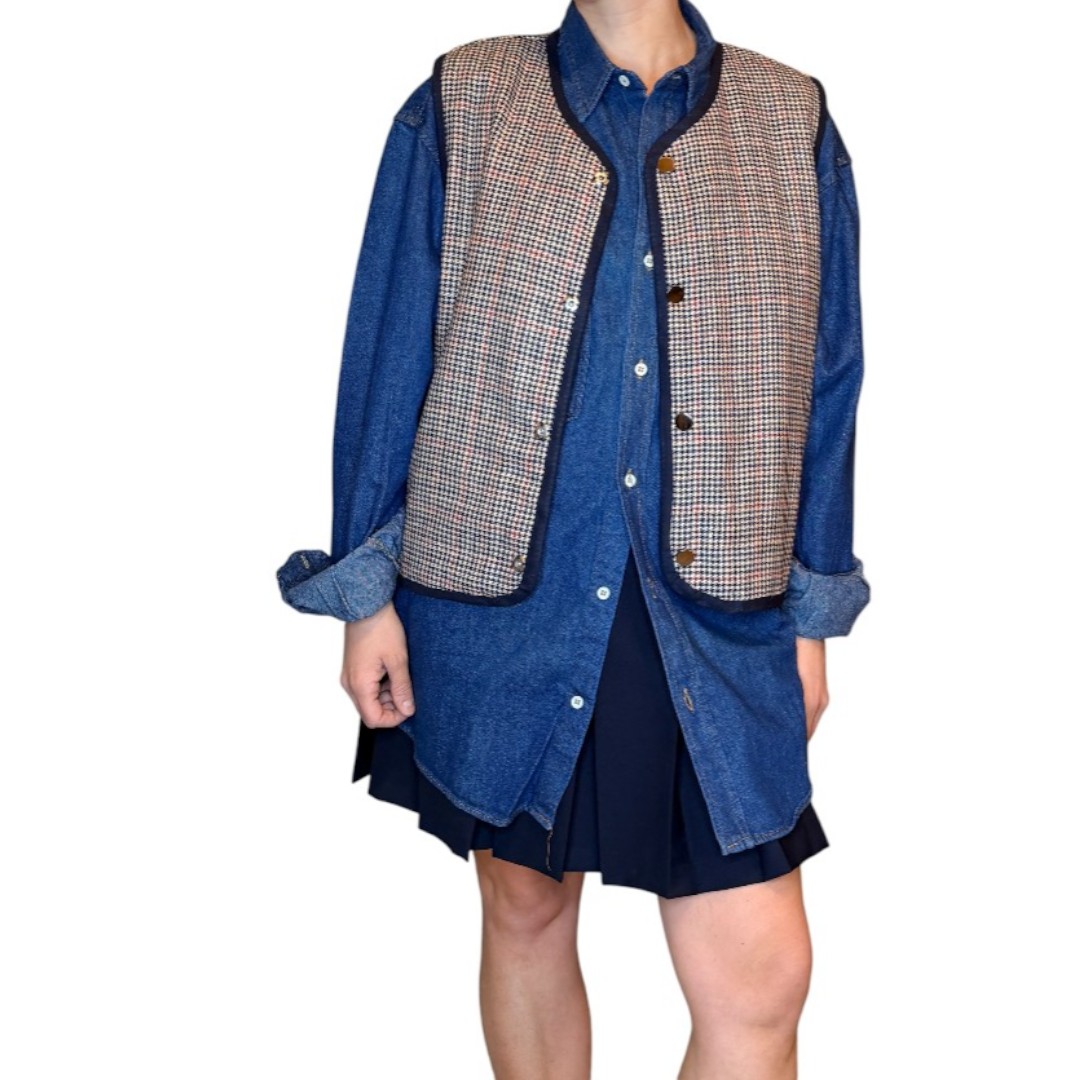 IMG_1657 Vintage Groove Sartoriale - Gilet double face - blu - lungo