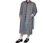 Trench double face - misto cotone - grigio e blu
