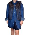 Vintage Groove Sartoriale - Gilet double face - blu - lungo