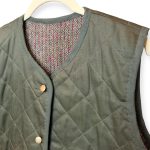 Vintage Groove Sartoriale - Gilet double face - verde scuro - lungo