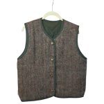 Vintage Groove Sartoriale - Gilet double face - verde scuro - lungo