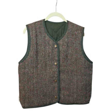Vintage Groove Sartoriale - Gilet double face - verde scuro - lungo