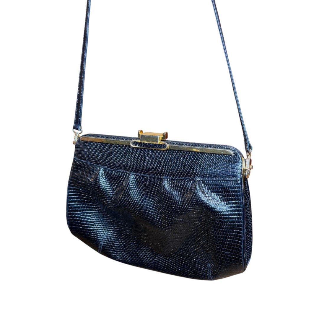 Borsa vintage - vera pelle nera