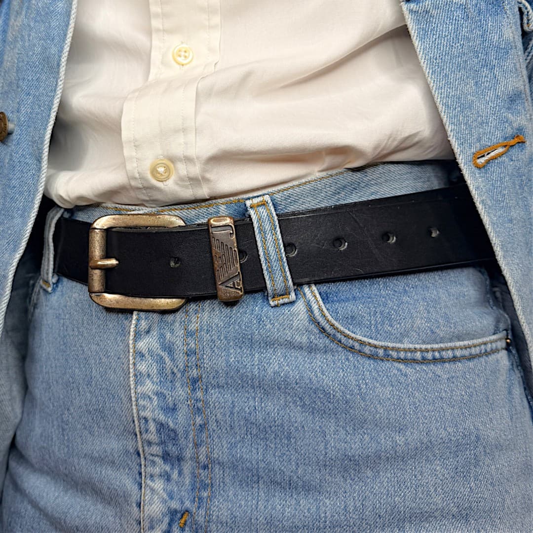 Armani Jeans - Cintura in vera pelle